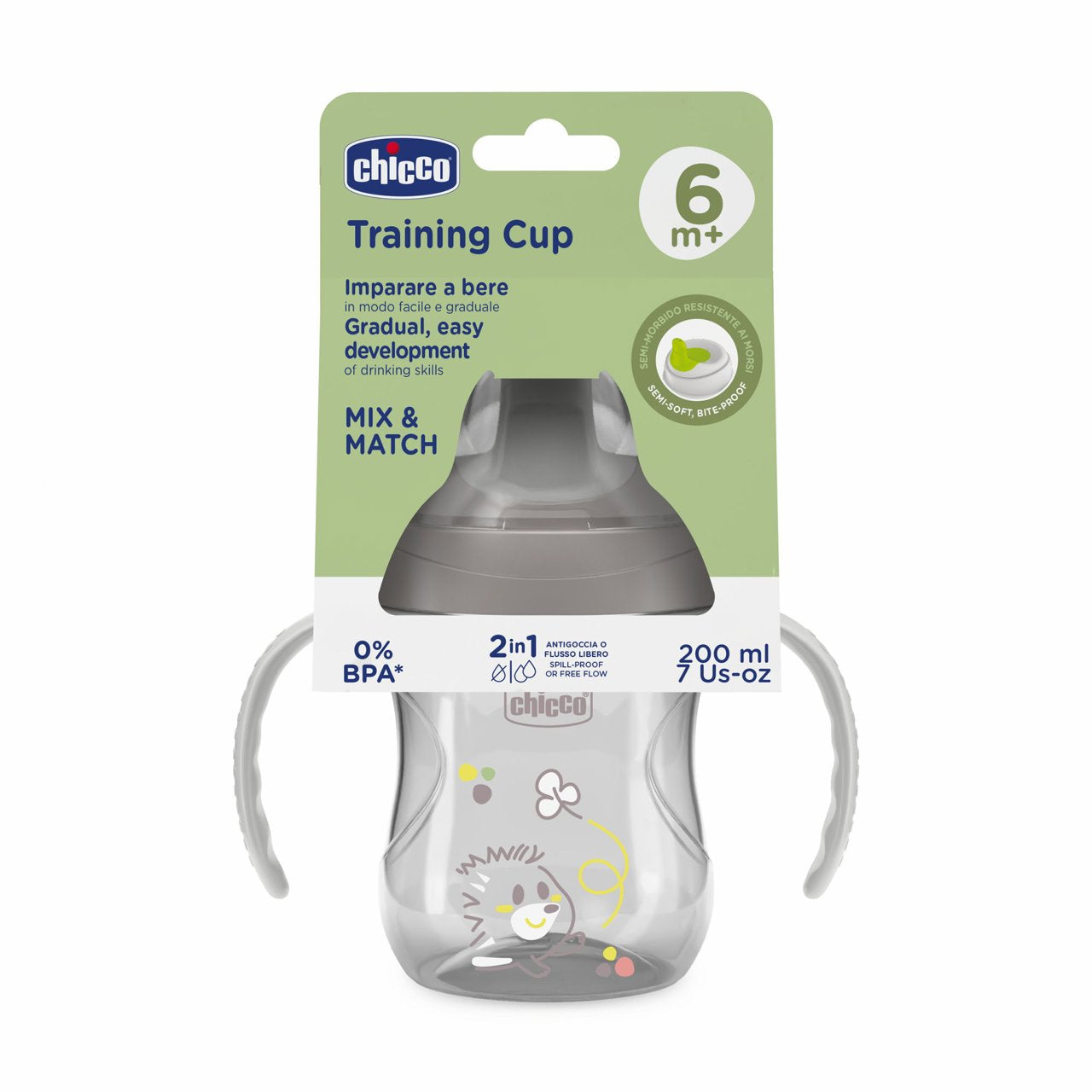 Chicco COPO DE APRENDIZAGEM 6M CINZA CHICCO