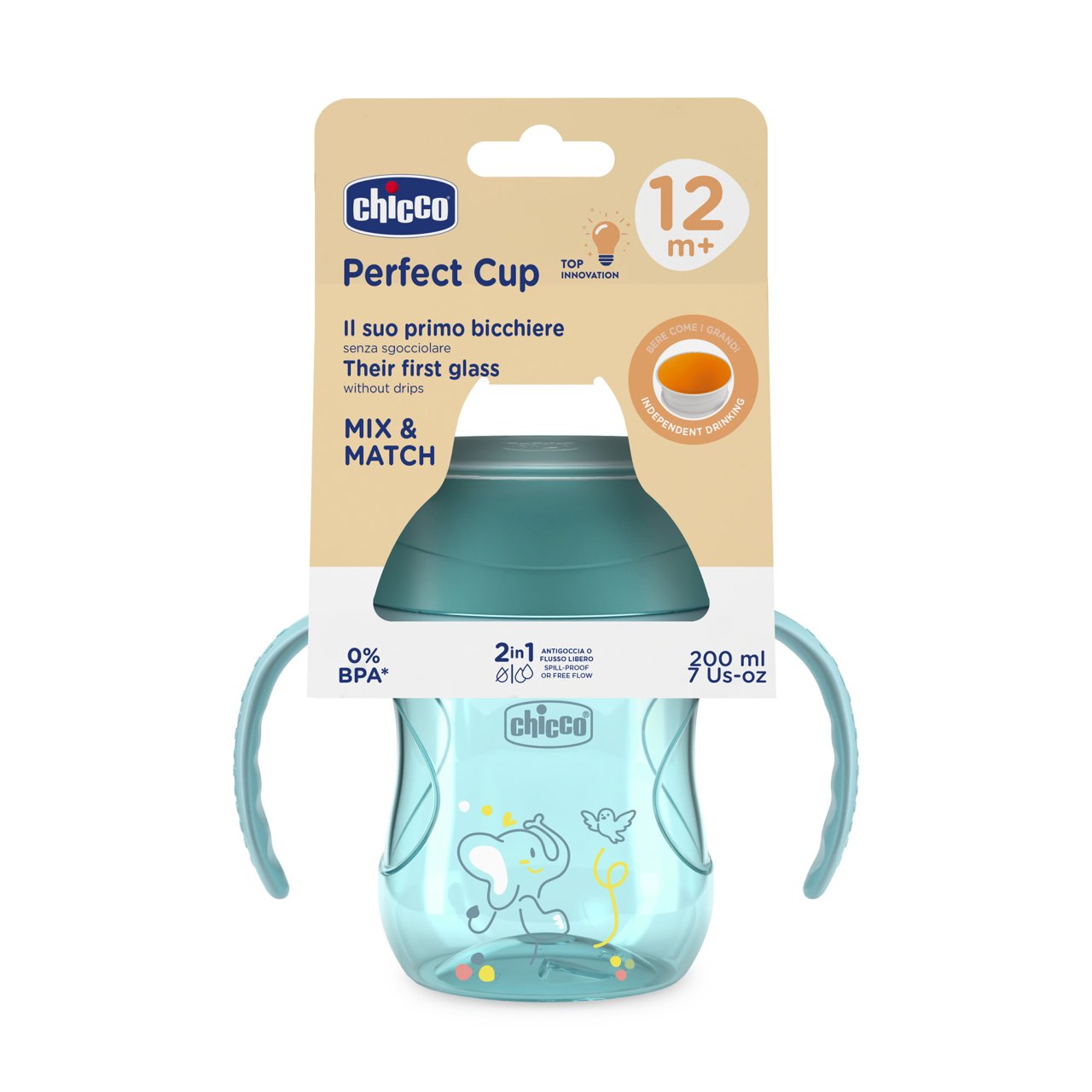 Chicco COPO DE REFEICAO 360 12M AZUL CHICCO