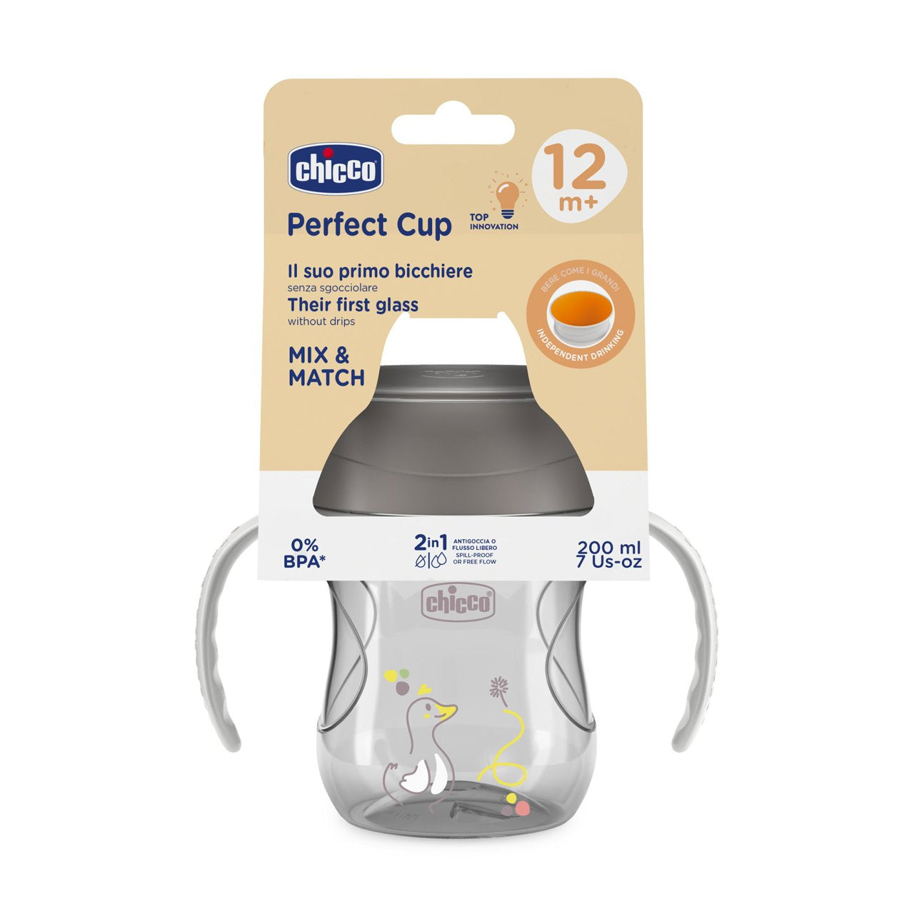Chicco COPO DE REFEICAO 360 12M CINZA CHICCO