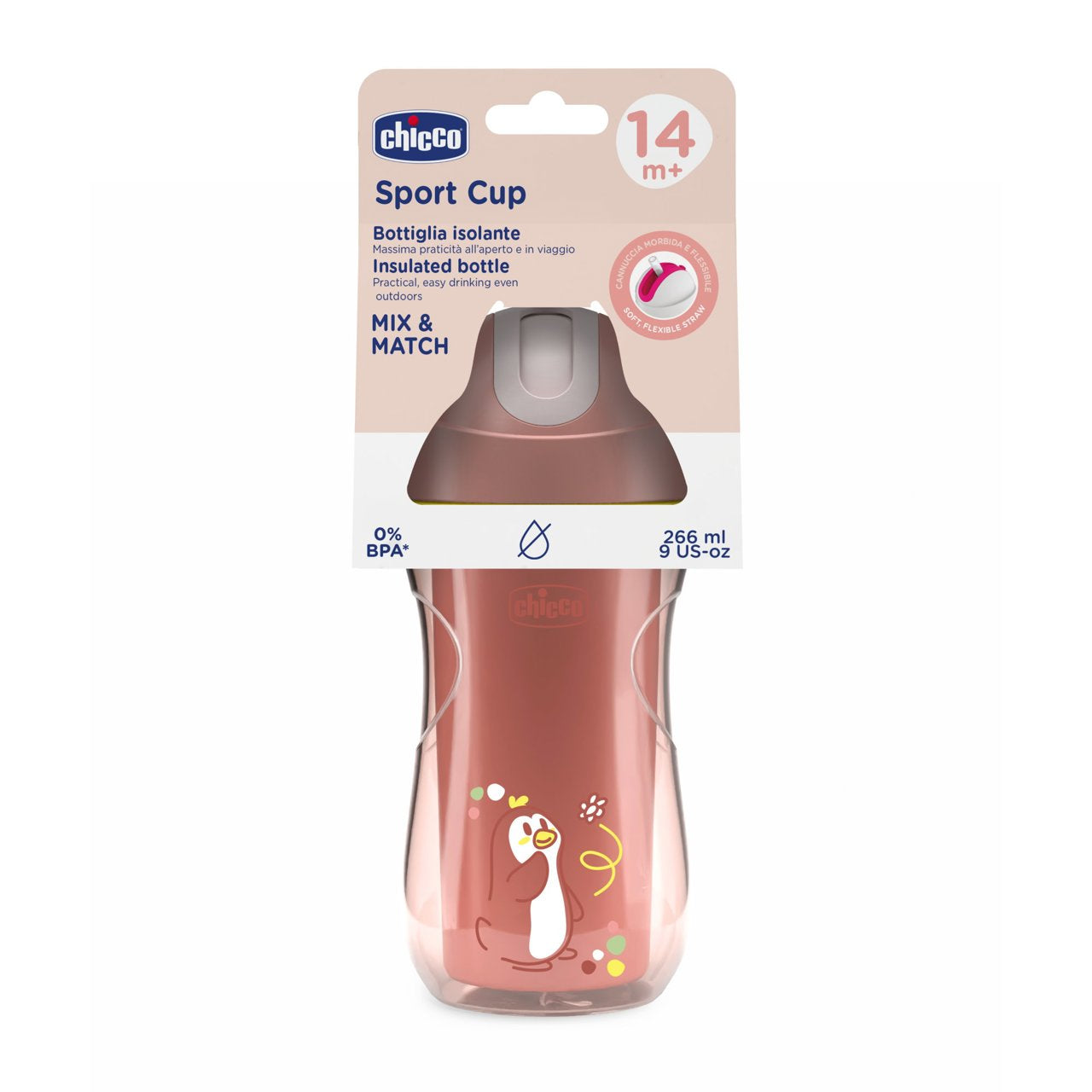 Chicco Copo Térmico com palhinha 14m+ Girl