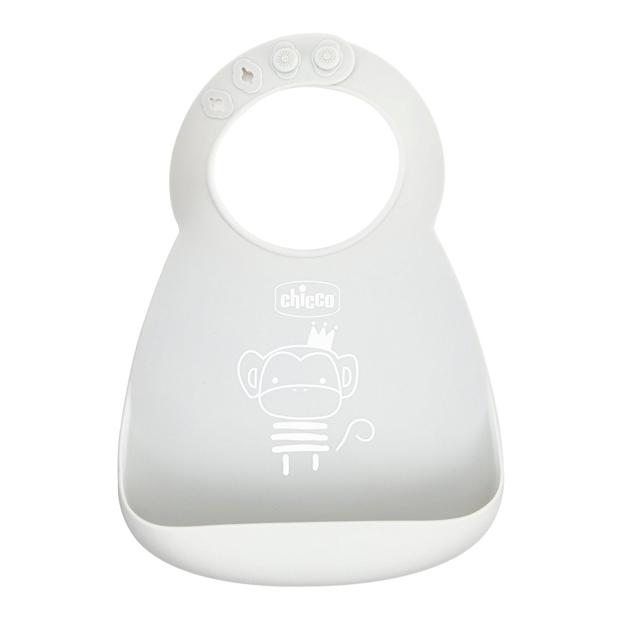 Chicco BABETE DE SILICONE CINZENTO 6M+