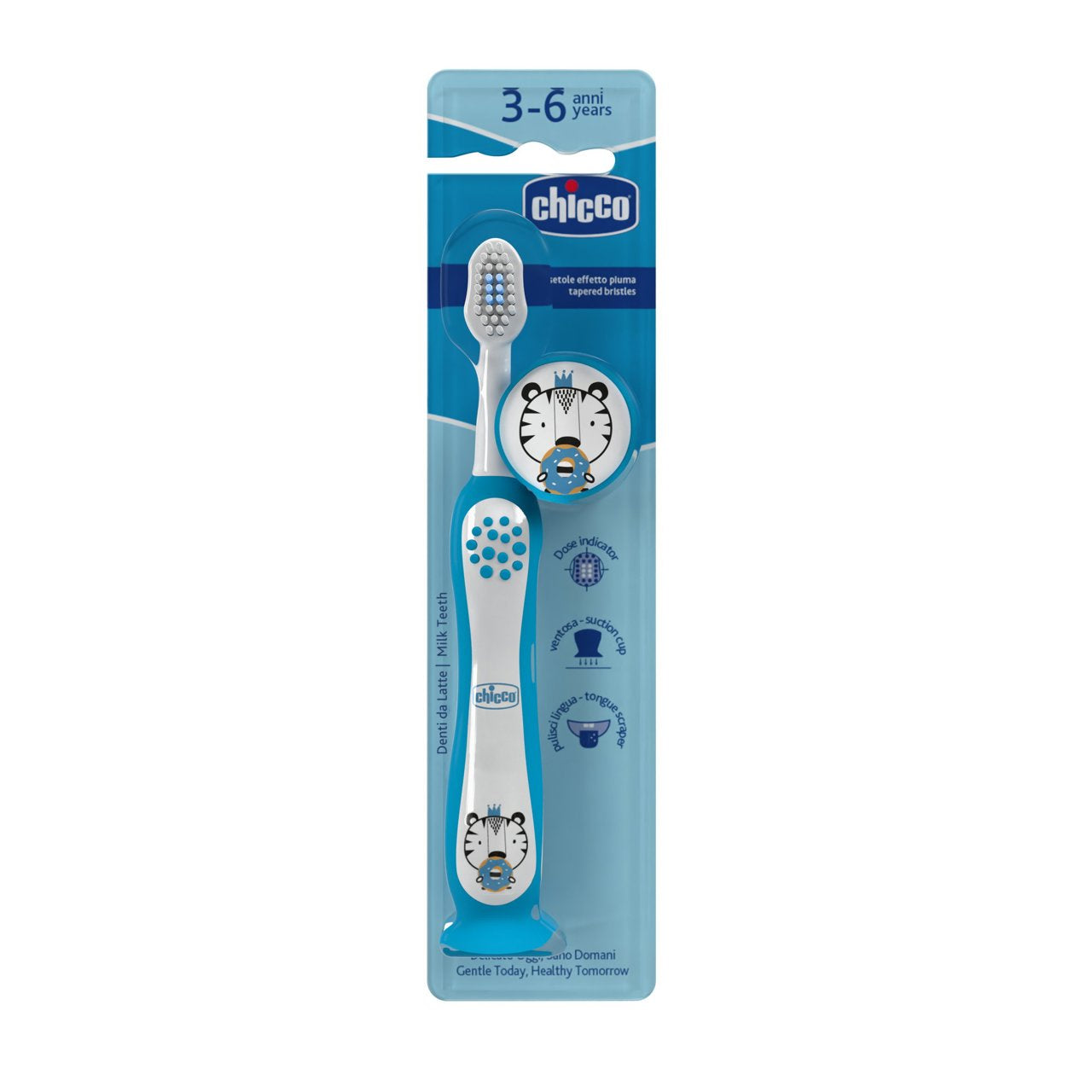 Chicco ESCOVA DE DENTES TIGRE AZUL 3-6-A