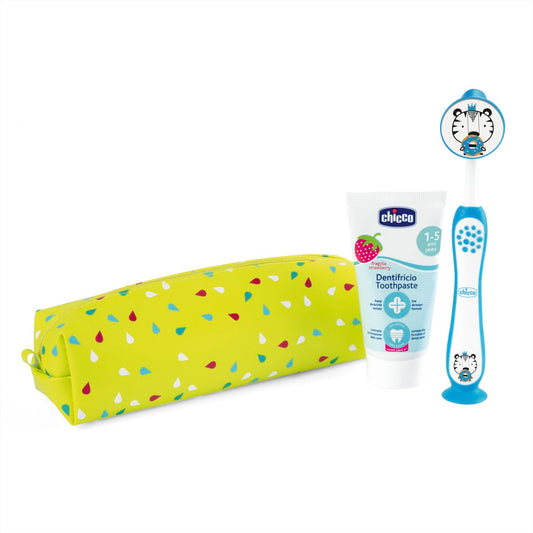 Chicco CONJ HIGIENE ORAL TIGRE AZUL 36M+