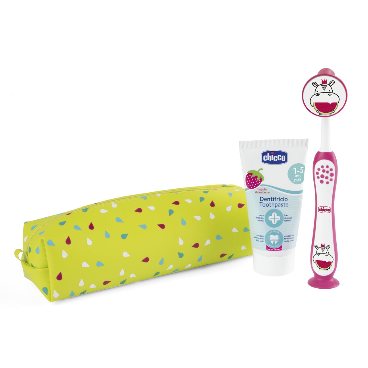 Chicco CONJ HIGIENE ORAL HIPO ROSA 36M+