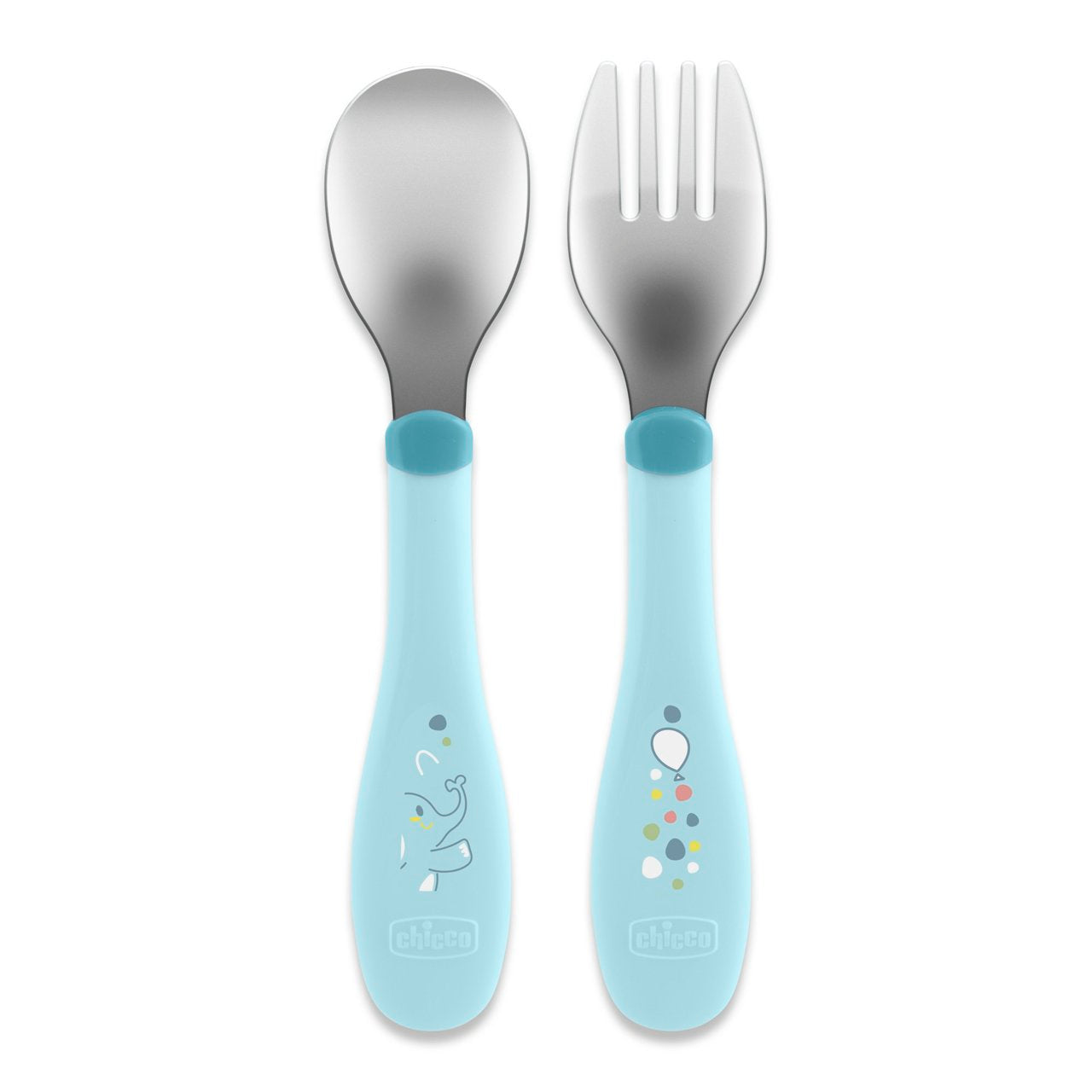 Chicco CONJUNTO TALHERES INOX 18M AZUL CHICCO