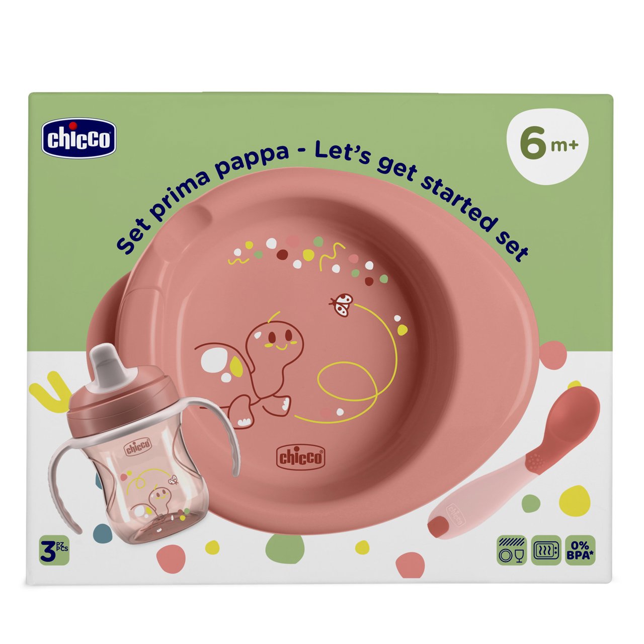 Chicco CONJUNTO DE PAPA 6M ROSA CHICCO