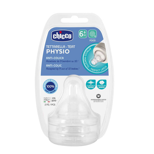 Chicco Tetina P5 silicone fluxo papa 6m+ 2 pçs