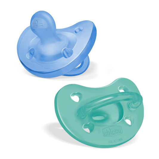 Chicco Chupeta Physio Soft silicone azul nova 6-16m - 2 pçs