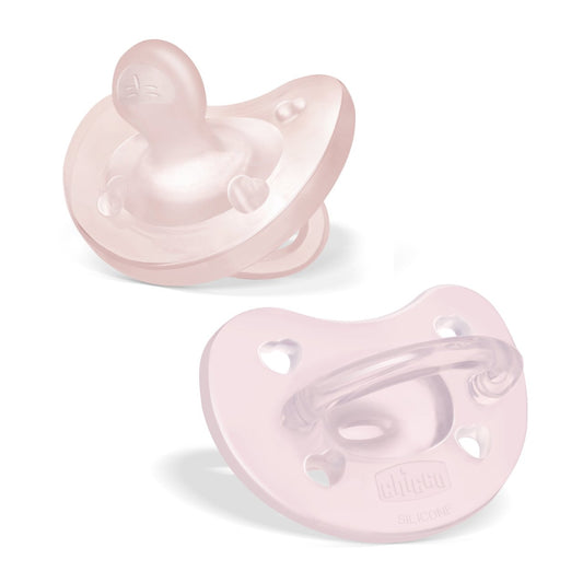 Chicco Chupeta Soft silicone rosa 2-6m - 2pçs