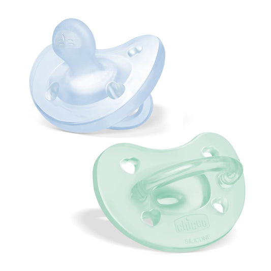 Chicco Chupeta Soft silicone azul 2-6m - 2pçs