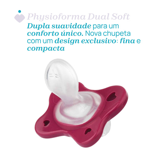 Chicco CHUPETA PH. DUAL SOFT ROSA 2-6M 2PCS