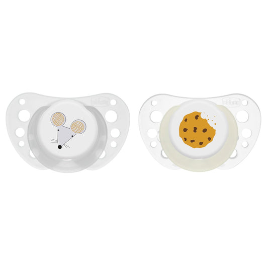 Chicco CHUPETAS PHY AIR CINZA LUMI 16-36M 2 PCS