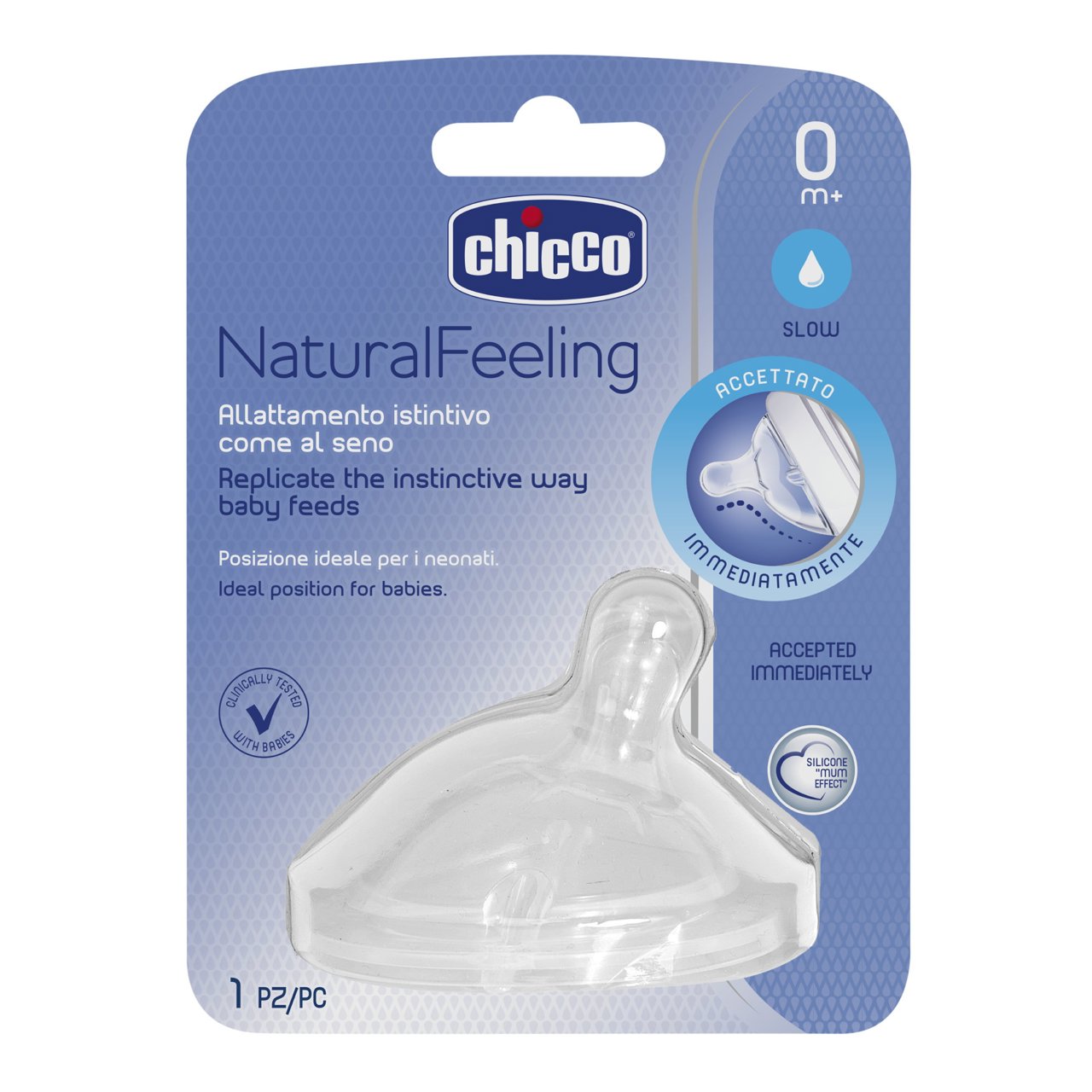 Chicco Tetina NaturalFeeling 1 fluxo normal 0m+