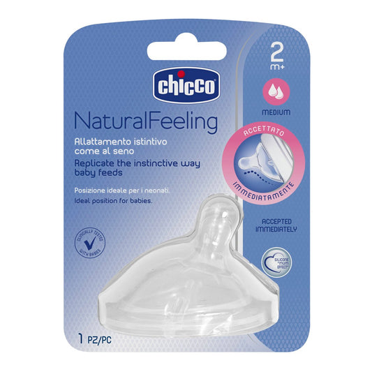 Chicco Tetina NaturalFeeling 1 fluxo médio 2m+