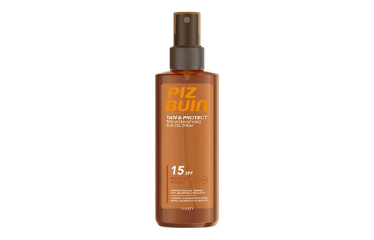 Kenvue PIZ BUIN® Tan & Protect Óleo em Spray Intensificador do Bronzeado FPS 15 Proteção Média