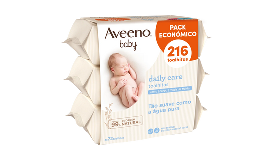 Kenvue AVEENO® baby Daily Care Toalhitas 3x72 unidades