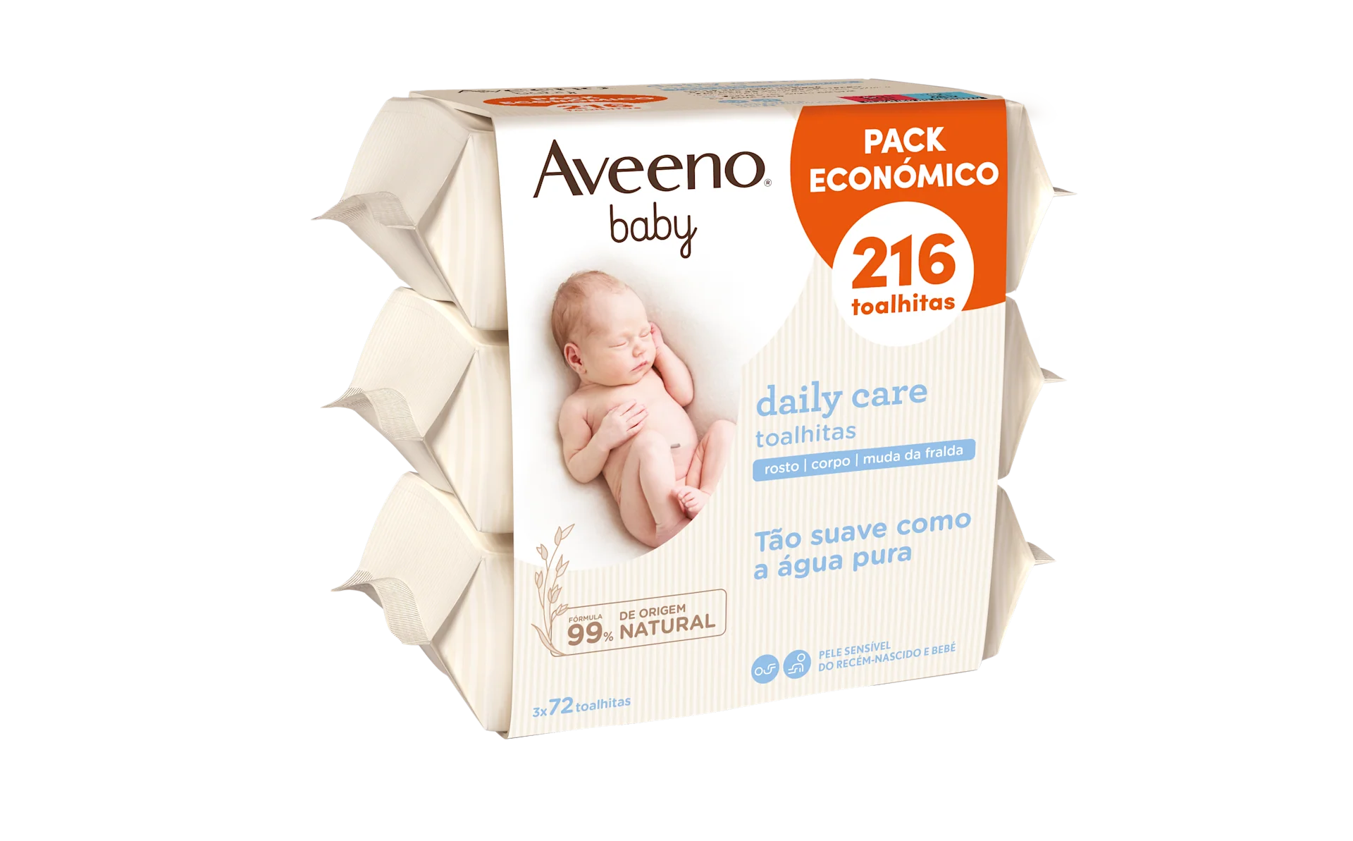 Kenvue AVEENO® baby Daily Care Toalhitas 6x72 Unidades