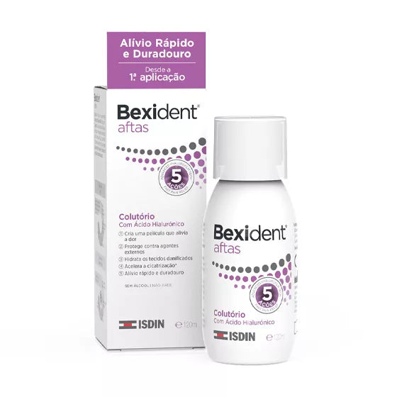 ISDIN Bexident AFTAS 120ML - Colutório com ácido hialurónico para aftas
