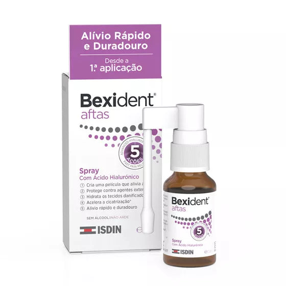 ISDIN Bexident AFTAS 15ML - Spray com ácido hialurónico para aftas