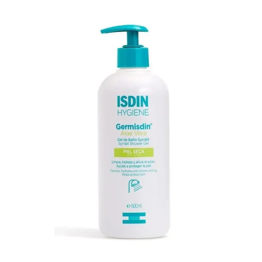 ISDIN Germisdin Aloe Vera 500ML - Gel corporal para higiene corporal e mãos com Aloe vera para pele seca