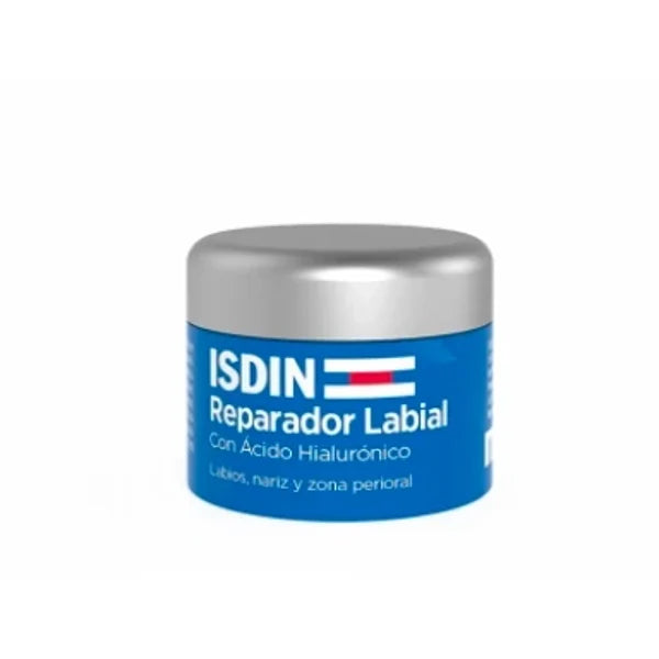 ISDIN Reparador Labial Boião 10ML - Bálsamo fluido com ácido hialurónico. Lábios, nariz e zona perioral