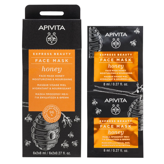 APIVITA EXPRESS BEAUTY MÁSCARA HIDRATANTE & NUTRITIVA DE MEL