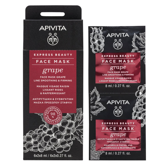 APIVITA EXPRESS BEAUTY MÁSCARA ANTIRRUGAS & REFIRMANTE DE UVA