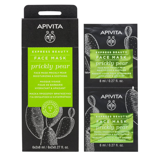 APIVITA EXPRESS BEAUTY MÁSCARA HIDRATANTE & APAZIGUADORA DE FIGO-DA-ÍNDIA