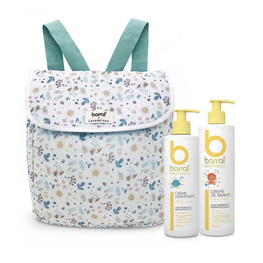 Barral BabyProtect Mochila
(Creme Hidratante 400 ml + Creme de Banho 500 ml)