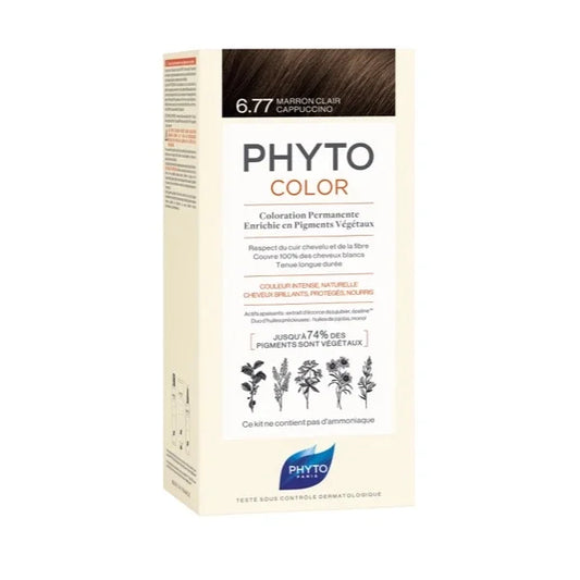 Phyto Kit Coloração Permanente 6.77 Marron Claro Cappuccino