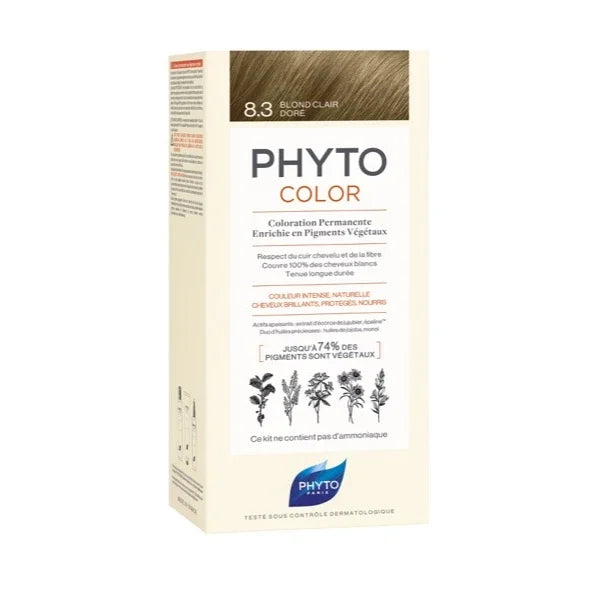 Phyto Kit Coloração Permanente 8.3 Louro Claro Dourado