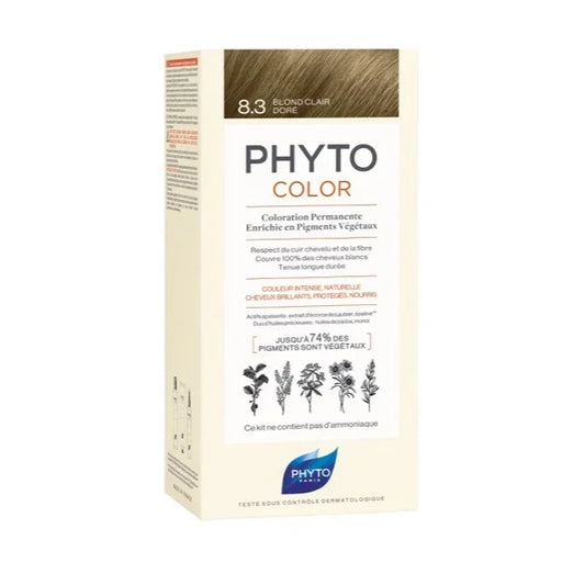 Phyto Kit Coloração Permanente 8.3 Louro Claro Dourado