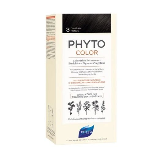 Phyto Kit Coloração Permanente 3 Castanho Escuro