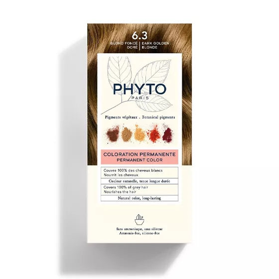 Phyto Kit Coloração Permanente 6.3 Louro Escuro Dourado