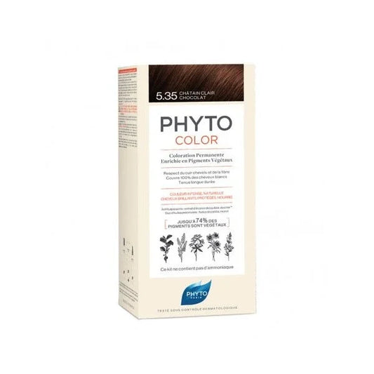 Phyto Kit Coloração Permanente 5.35 Castanho Claro Chocolate