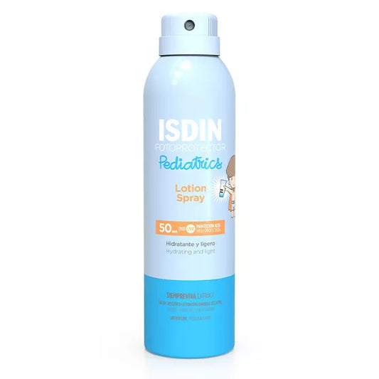 ISDIN Fotoprotector Pediatrics Lotion Spray SPF50 250ML - Protetor solar corporal em loção hidratante, para crianças