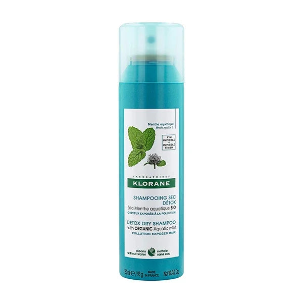 Klorane Menta Aquática BIO Champô Seco detox todos os tipos de cabelo