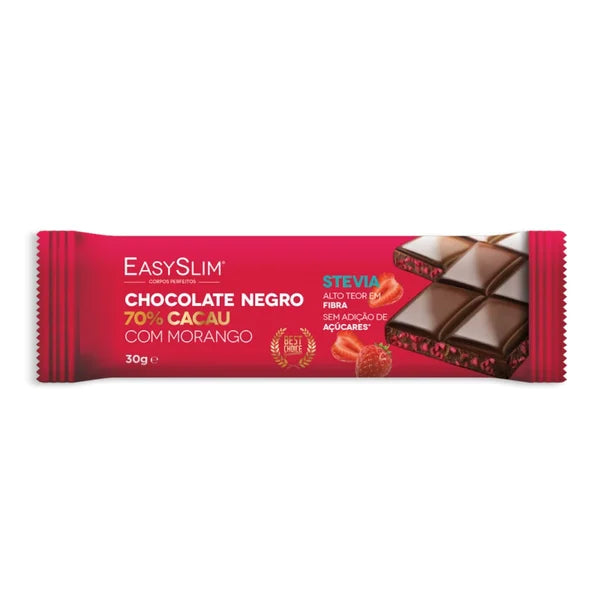 Farmodiética Easyslim Chocolat Negro 70% Morango 30g