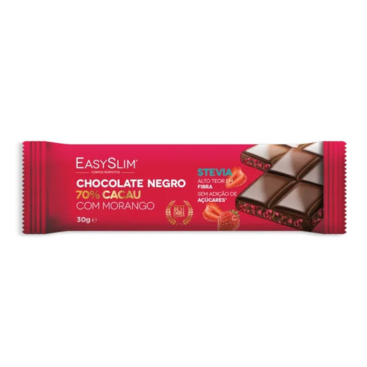 Farmodiética Easyslim Chocolat Negro 70% Morango 30g