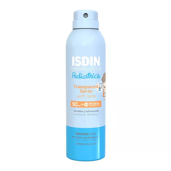 ISDIN Fotoprotector Pediatrics Transparent Spray WET SKIN SPF50 250ML - Protetor solar corporal transparente, para crianças