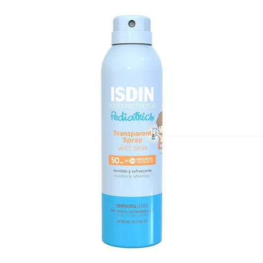 ISDIN Fotoprotector Pediatrics Transparent Spray WET SKIN SPF50 250ML - Protetor solar corporal transparente, para crianças