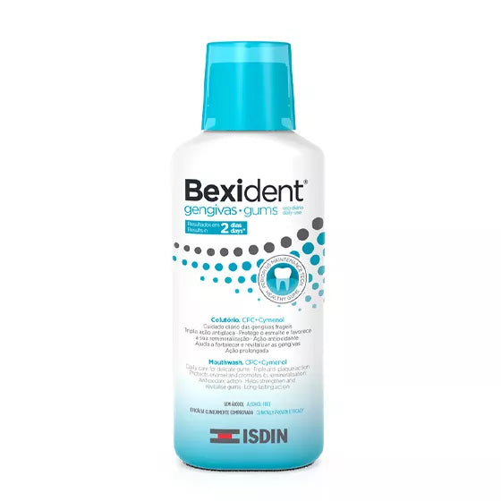 ISDIN Bexident Gengivas Uso Diário 250ML - Colutório de uso diário para gengivas frágeis. Com CPC+Cymenol.