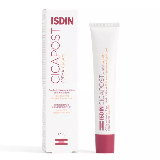 ISDIN Cicapost 50G - Creme reparador para melhorar o aspeto das cicatrizes. Reduz as cicatrizes e uniformiza o tom de pele