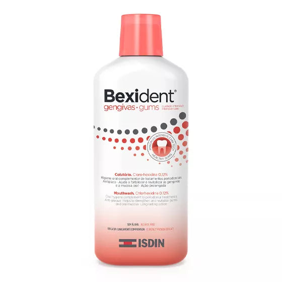 ISDIN Bexident Gengivas Cuidado Intensivo 500ML - Colutório com cloro-hexidina para gengivas fragilizadas