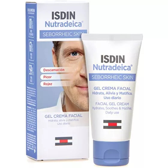 ISDIN Nutradeica Facial 50ML - Gel Creme Facial para pele com tendência seborreica