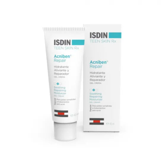 ISDIN Acniben Repair Gel-Creme 40ML - Hidratante reparador para pele submetida a tratamentos anti-acneicos