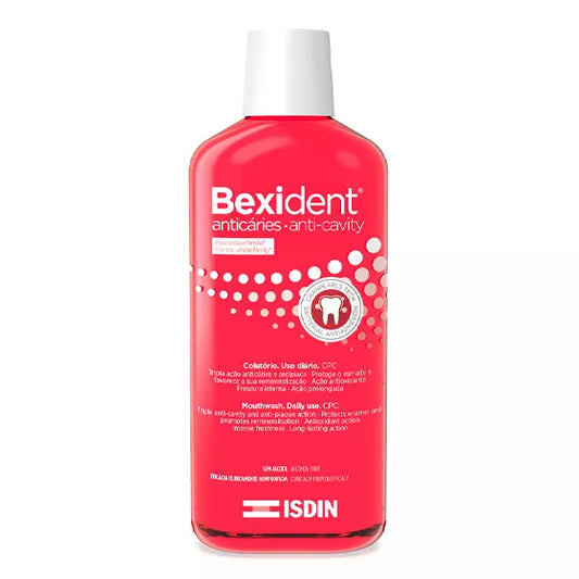ISDIN Bexident Anticáries Colutório 500ML - Colutório de uso diário com tripla ação anticáries, com flúor e CPC