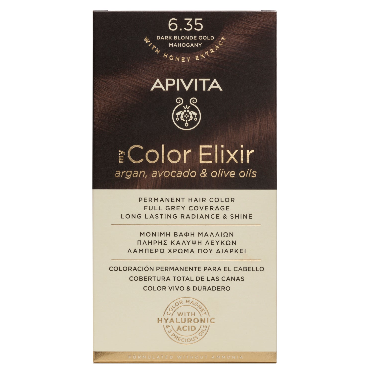 Apivita MY COLOR ELIXIR 6.35 LOIRO ESCURO OURO MOGNO