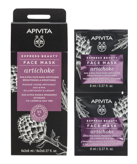 APIVITA EXPRESS BEAUTY MÁSCARA ILUMINADORA & SUAVIZANTE DE ALCACHOFRA