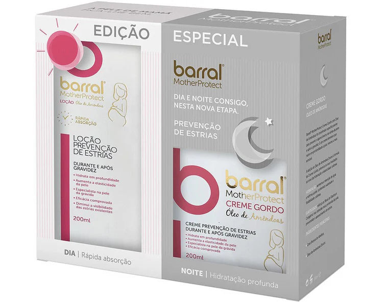 Barral MotherProtect Pack Edição Especial Dia/Noite
(Loção Óleo de Amêndoas + Creme Gordo Óleo de Amêndoas)